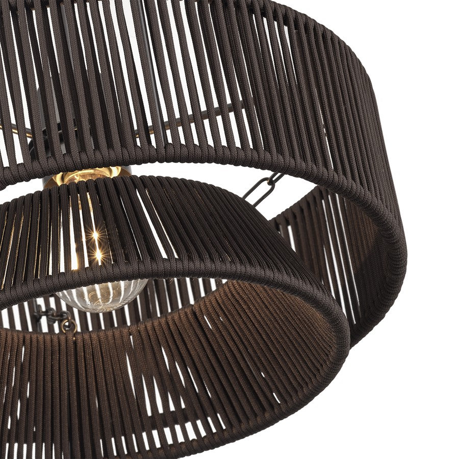 Livex Florell 3Lt Extra Large Chandelier, Bronze/Chocolate Polyester
