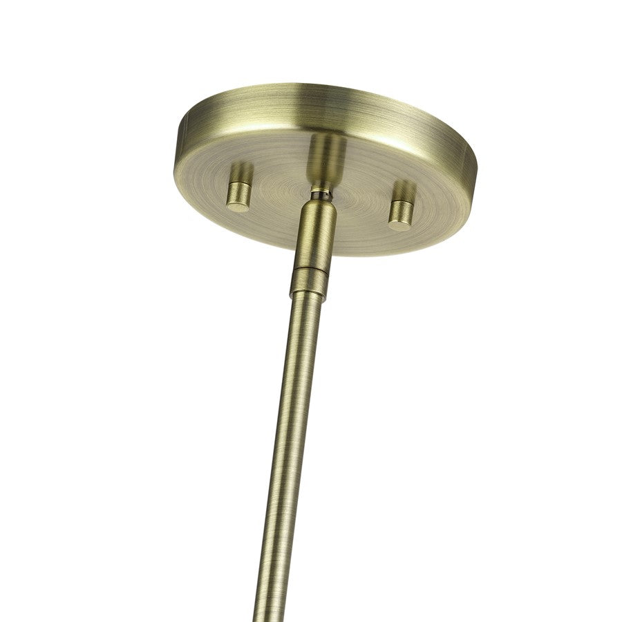 Livex Florell 5Lt Pendant Chandelier, Brass/Chocolate Polyester