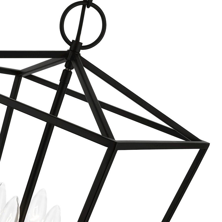 Livex Devonshire 4 Light Chandelier, Black/Brushed Nickel