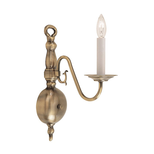 Livex Lighting Williamsburg Wall Sconce in Polished Brass