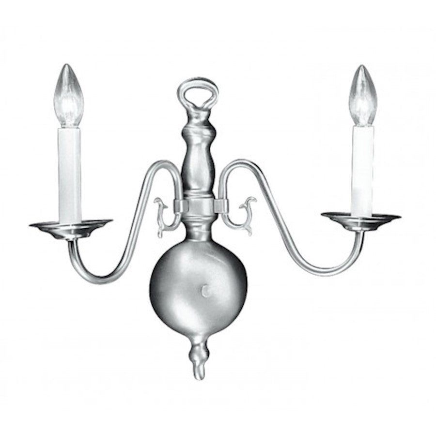 Livex Lighting Williamsburg Wall Sconce in Brushed Nickel