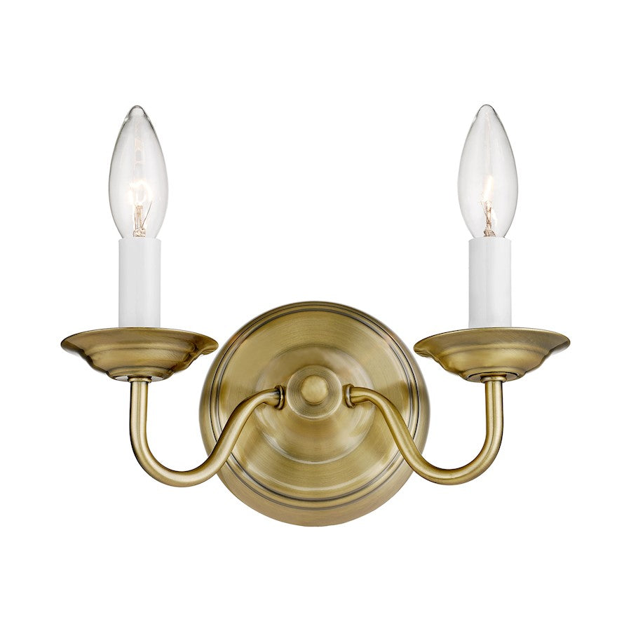 Livex Lighting Williamsburg Wall Sconce in Antique Brass