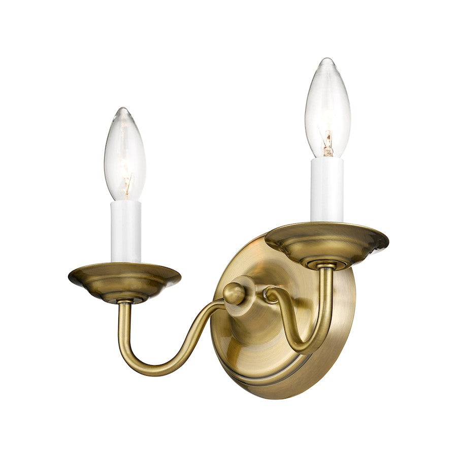 Livex Lighting Williamsburg Wall Sconce in Antique Brass