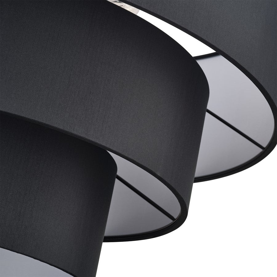 Livex Bainbridge 5Lt Medium Pendant Chandelier, Black/Black/White