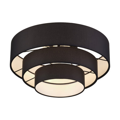 Livex Bainbridge 4Lt Extra Large Semi-Flush, Black/Black/White