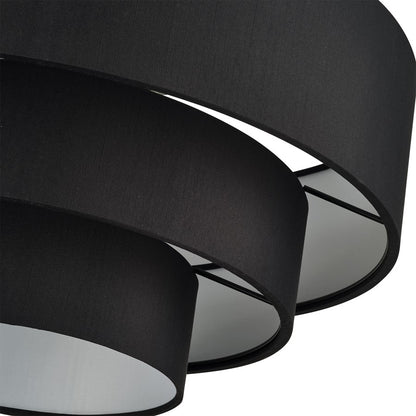 Livex Bainbridge 4Lt Extra Large Semi-Flush, Black/Black/White