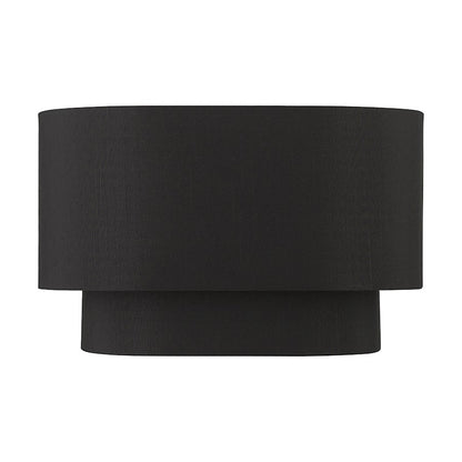 Livex Bainbridge 2 Light ADA Sconce, Black/Black/White