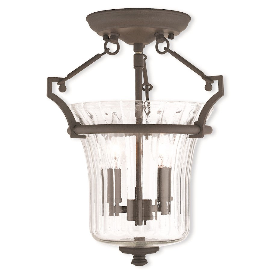 Livex Cortland 2 Light Ceiling Mount, Bronze