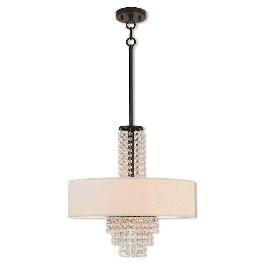 Livex Lighting Carlisle 4 Light Pendant Chandelier in English Bronze