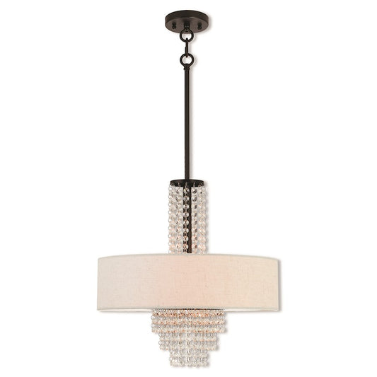 Livex Lighting Carlisle 4 Light Pendant Chandelier in English Bronze