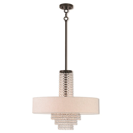 Livex Lighting Carlisle 5 Light Pendant Chandelier in English Bronze