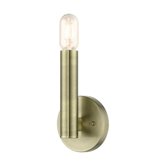 Livex Copenhagen 1 Light Single ADA Sconce, Antique Brass