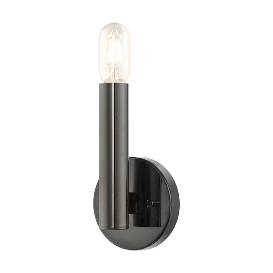 Livex Copenhagen 1 Light Single ADA Sconce, Black Chrome