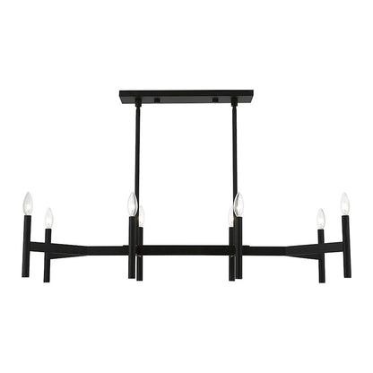 Livex Copenhagen 8 Light Linear Chandelier, Black