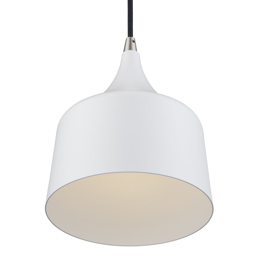 Livex Bolita Lt LED Pendant, White/Nickel/White Aluminum/White