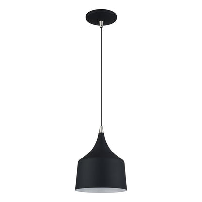 Livex Bolita Lt LED Pendant, Black/Nickel/Black Aluminum/White
