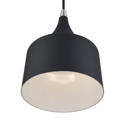 Livex Bolita Lt LED Pendant, Black/Nickel/Black Aluminum/White
