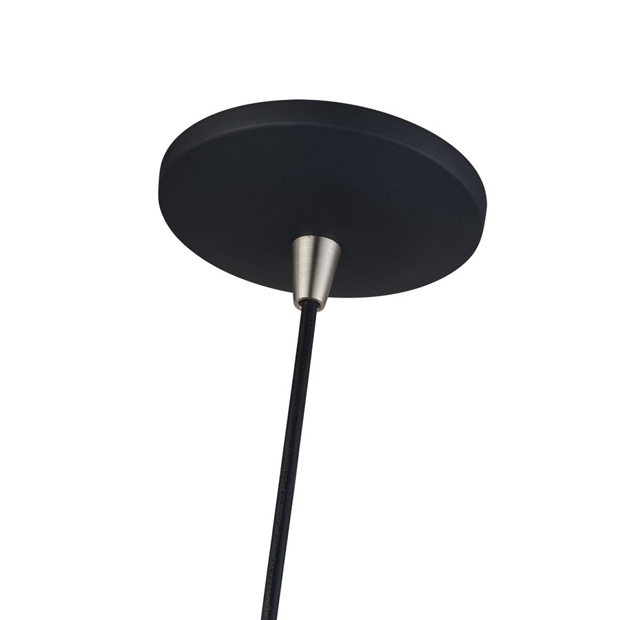 Livex Bolita Lt LED Pendant, Black/Nickel/Black Aluminum/White