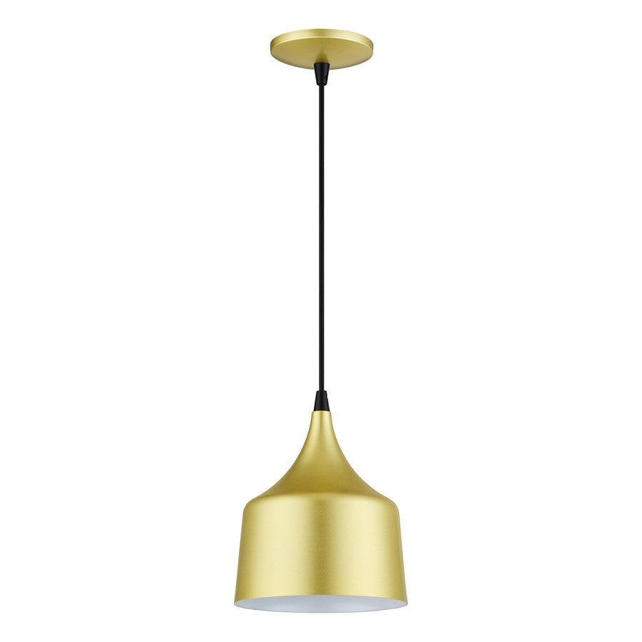 Livex Bolita Lt LED Pendant, Gold/Black/Gold Aluminum/White