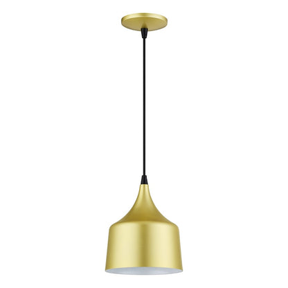 Livex Bolita Lt LED Pendant, Gold/Black/Gold Aluminum/White
