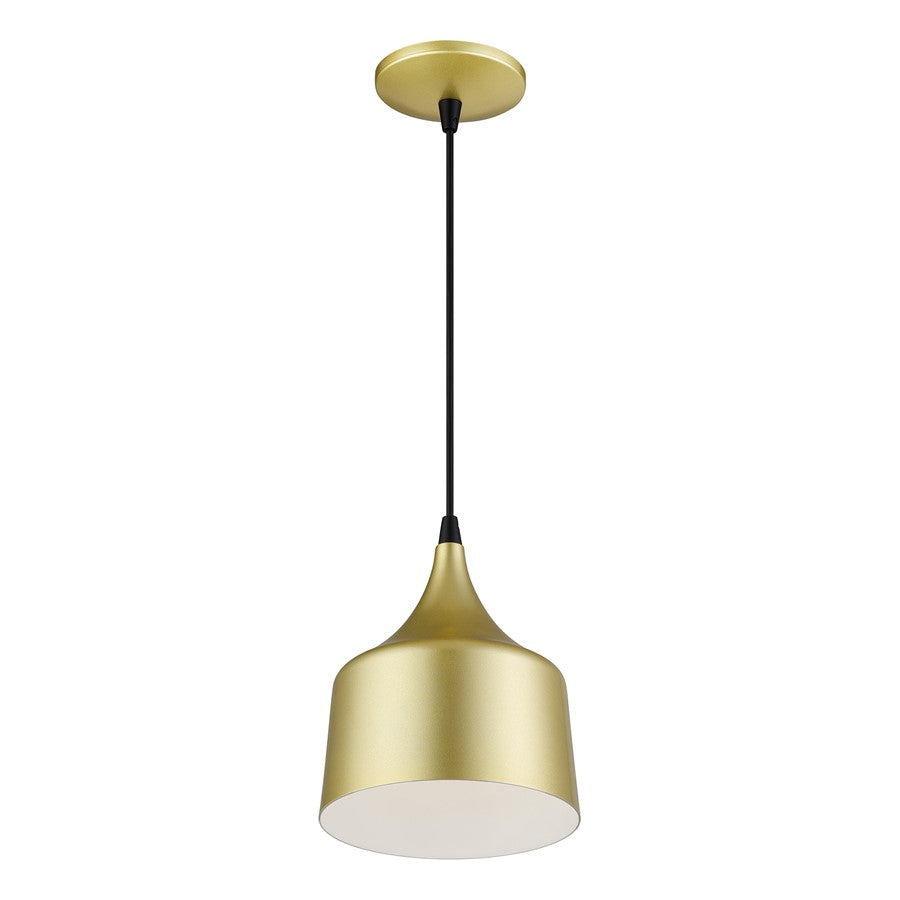 Livex Bolita Lt LED Pendant, Gold/Black/Gold Aluminum/White