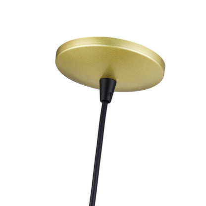 Livex Bolita Lt LED Pendant, Gold/Black/Gold Aluminum/White