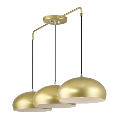 Livex Domma 3Lt 14" Chandelier, Gold/Polished Brass/White