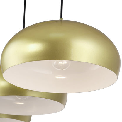 Livex Domma 3Lt 14" Chandelier, Gold/Polished Brass/White