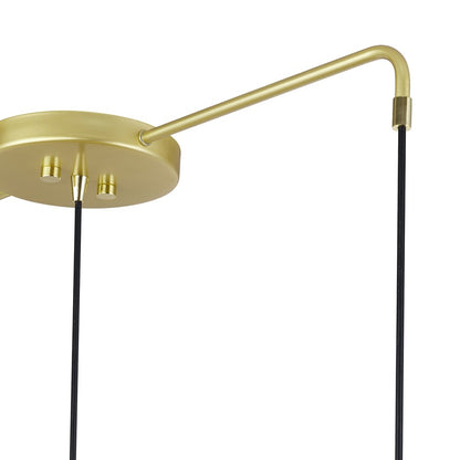 Livex Domma 3Lt 14" Chandelier, Gold/Polished Brass/White