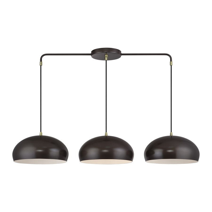 Livex Domma 3Lt Extra Large Chandelier, Bronze/Brass/Bronze/White