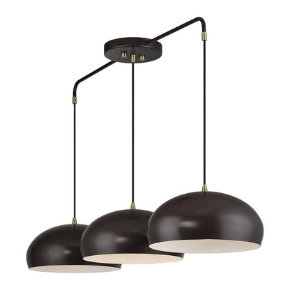 Livex Domma 3Lt Extra Large Chandelier, Bronze/Brass/Bronze/White