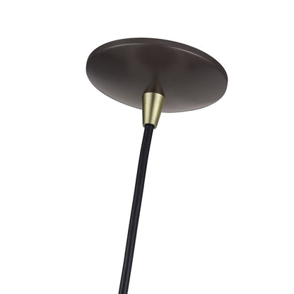 Livex Domma 1Lt 10"Dia Pendant, Bronze/Brass/Bronze/White