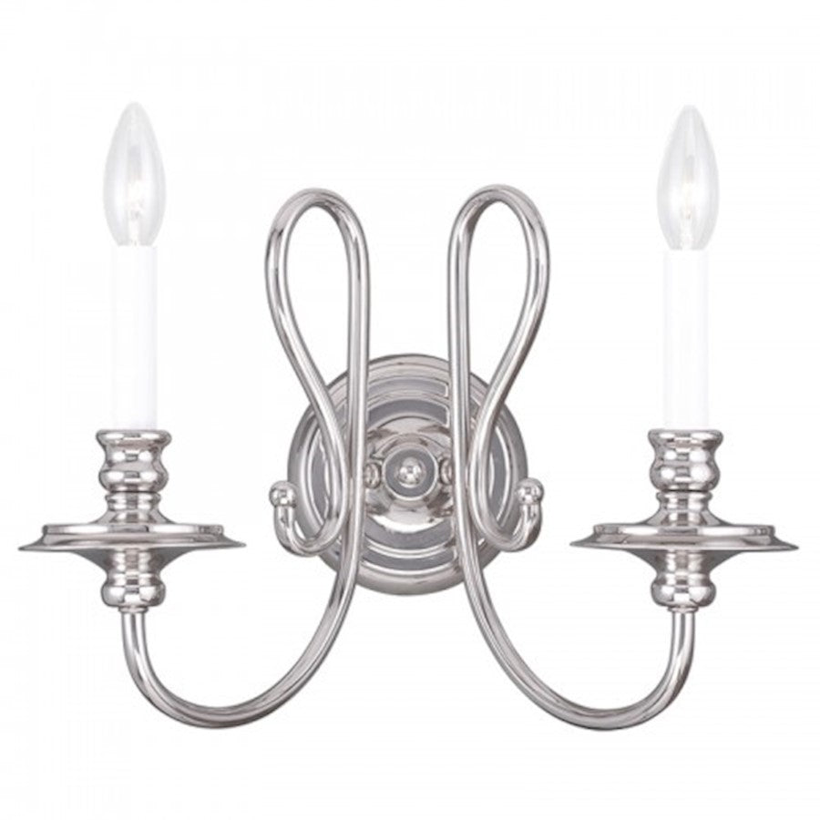 Livex Lighting Caldwell Wall Sconce in Polished Nickel