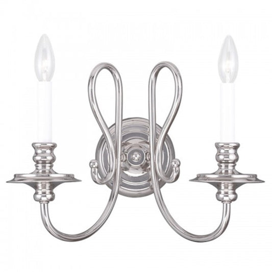 Livex Lighting Caldwell Wall Sconce in Polished Nickel