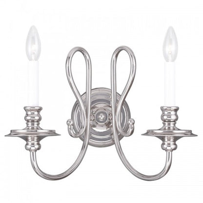 Livex Lighting Caldwell Wall Sconce in Polished Nickel