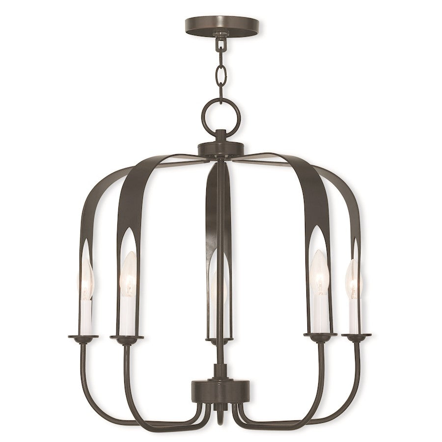 Livex Addison 5 Light Chandelier, English Bronze