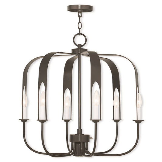 Livex Addison 7 Light Chandelier, English Bronze