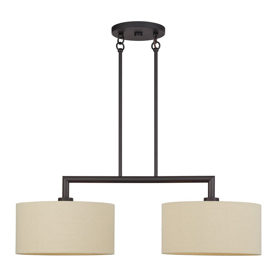 Livex Bellingham 2Lt Large Chandelier, Bronze/Parchment Hardback - 52262-07