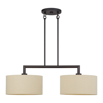 Livex Bellingham 2Lt Large Chandelier, Bronze/Parchment Hardback - 52262-07