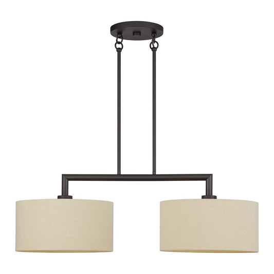 Livex Bellingham 2Lt Large Chandelier, Bronze/Parchment Hardback - 52262-07