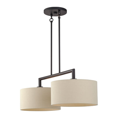 Livex Bellingham 2Lt Large Chandelier, Bronze/Parchment Hardback
