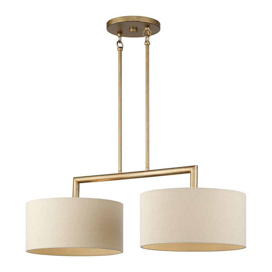 Livex Bellingham 2Lt Large Chandelier, Gold/Parchment Hardback