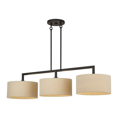 Livex Bellingham 3Lt 14" Chandelier, Bronze/Parchment Hardback