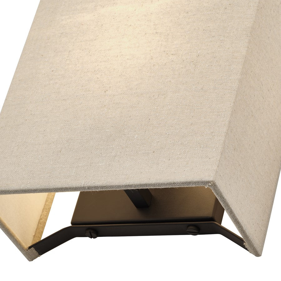 Livex Summit 1Lt ADA Sconce, Bronze/Parchment Hardback/White