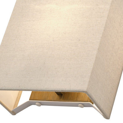 Livex Summit 1Lt ADA Sconce, Gold/Parchment Hardback/White