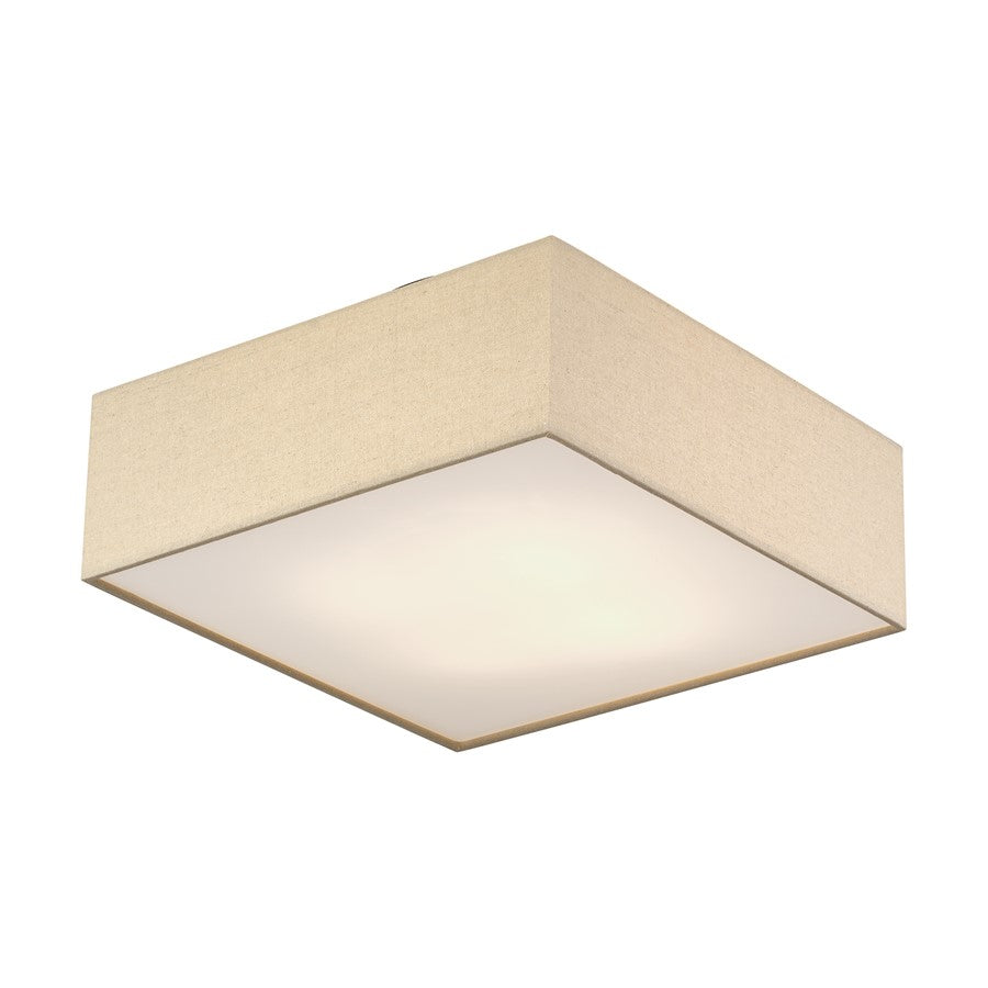 Livex Summit 4Lt Large Semi-Flush, Bronze/Parchment Hardback/White