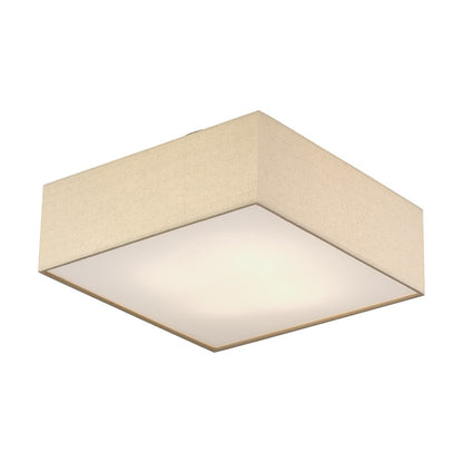 Livex Summit 4Lt Large Semi-Flush, Bronze/Parchment Hardback/White
