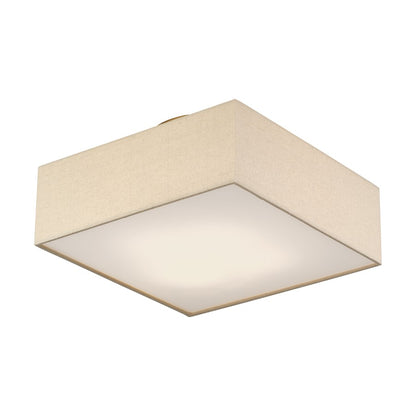 Livex Summit 4Lt Large Semi-Flush, Gold/Parchment Hardback/White