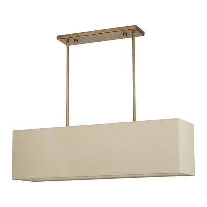Livex Summit 4Lt Large Chandelier, Gold/Parchment Hardback/White
