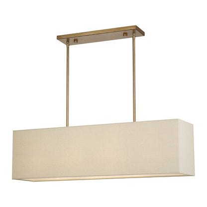 Livex Summit 4Lt Large Chandelier, Gold/Parchment Hardback/White